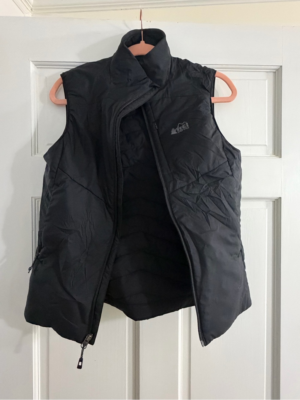 REI Women's Black Insulated Vest with Zip Front